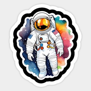 Astronaut Watercolor Sticker